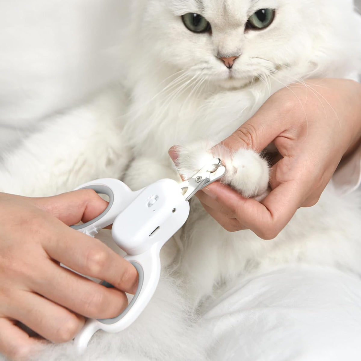 Cat Nail Clipper with LED Light - Suitable for Cats＆Dogs / Grey - image 4
