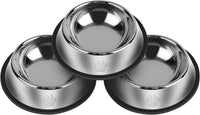 Serentive 3 Pcs Metal Dog Bowls for Small Dogs - 36 oz / Dog Paw