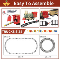 Electric Train Set for Kids Ages 4-8 - Gold Red Green - image 3