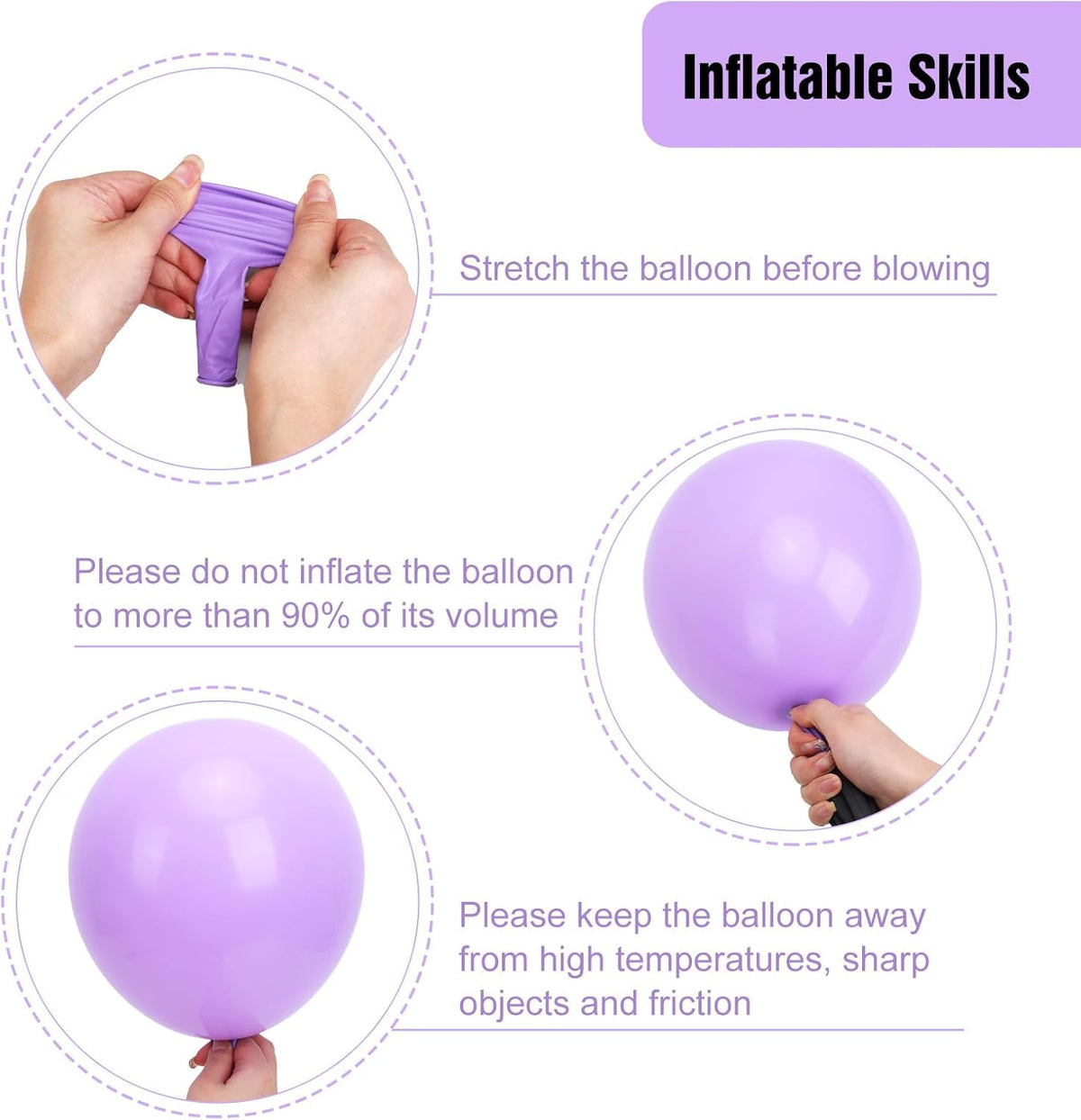 RUBFAC Balloons Black Balloon Arch for Black Birthday Decorations - Pastel Purple - image 4