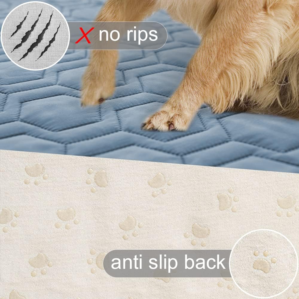 Tcksstex Waterproof Blanket Couch Cover for Dogs Pet Bed Protector – Essentials for Dogs - Stoneblue / 82x102Inch (Pack of 1) - image 4