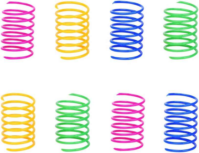 Cat Spring Toy, Cat Kittens Toys Plastic Coil Spiral Springs for Swatting, Biting, Hunting