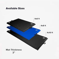 We Sell Mats - 4 ft x 8 ft x 2 in Personal Fitness & Exercise Mat for Home Workout - Lightweight and Folds for Carrying – All Purpose Home Gym Mat – Thick Mat for Yoga, Pilates, Stretches, and Floor Exercises