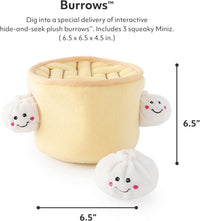 ZippyPaws Burrow Hide & Seek Plush Puzzles, Milk and Cookies - Soup Dumplings - image 2
