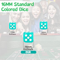 100 Pieces 16MM Dice Set, 6 Sided Colored Dices with Portable Plastic Box – Fun for Kids & Family - image 2