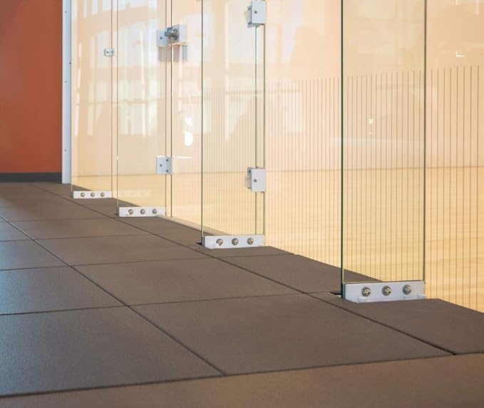 American Floor Mats - Extreme Rubber Gym Tiles - 1 Inch Thick Colorful Rubber Gym Tiles - Superior Shock and Sound Absorbing Tiles - 35% Green/Grey/White 25 Tile Pack (Covers 100 Sq Ft)