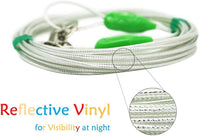 Petest 25ft Reflective Tie-Out Cable for Small Dogs Up to 35 Pounds