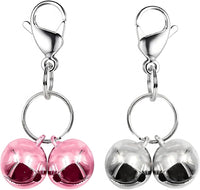 4 Sets Cat Bell for Dog Collar Charm Training Pet Pendant Accessories - Small / Silver+Pink