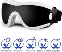 Medium Dog Sunglasses with Adjustable Strap UV Protection, Winproof Puppy Sunglasses, Suitable for Dogs Eyes Protection，Soft Dog Goggles