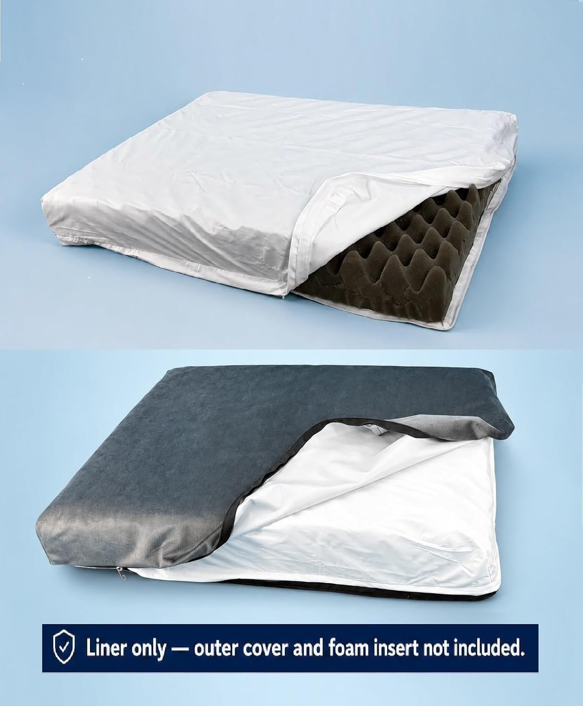 Dog Bed Waterproof Liner with Zipper Replacement 36 x 27 Inch – Essentials for Dogs - 28x23x3 inch - image 2