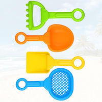 Skylety 8 Pcs Sand Shovels for Kids Beach Toys Plastic Rake Sifter - Fresh Style - image 4