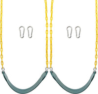 Sunnyglade 2PCS Swings Seats Heavy Duty with 66" Chain Support 250lb - Green / 2