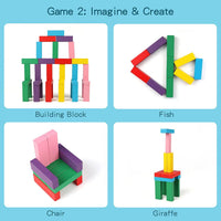 Wooden Blocks Stacking Games 48PCS Tumbling Tower for Kids Families – Fun for Kids & Family - 48PCS - image 4
