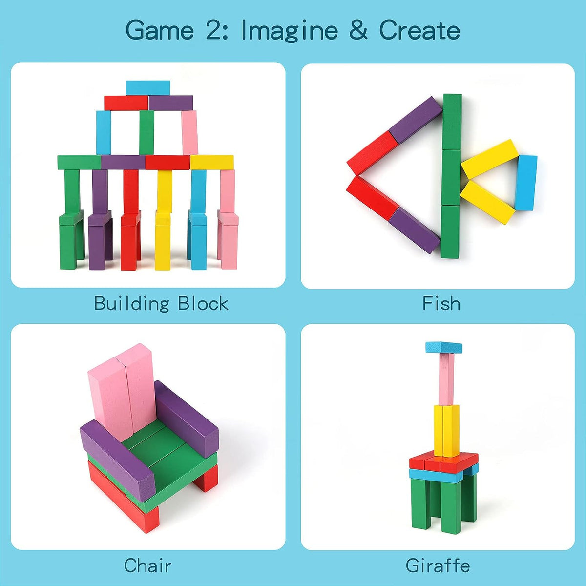 Wooden Blocks Stacking Games 48PCS Tumbling Tower for Kids Families – Fun for Kids & Family - 48PCS - image 4
