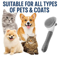 Namylya Cat Brush for Shedding & Grooming – Slicker Brush for Dogs and Cats with Long Hair – Removes Tangles, Mats & Loose Fur