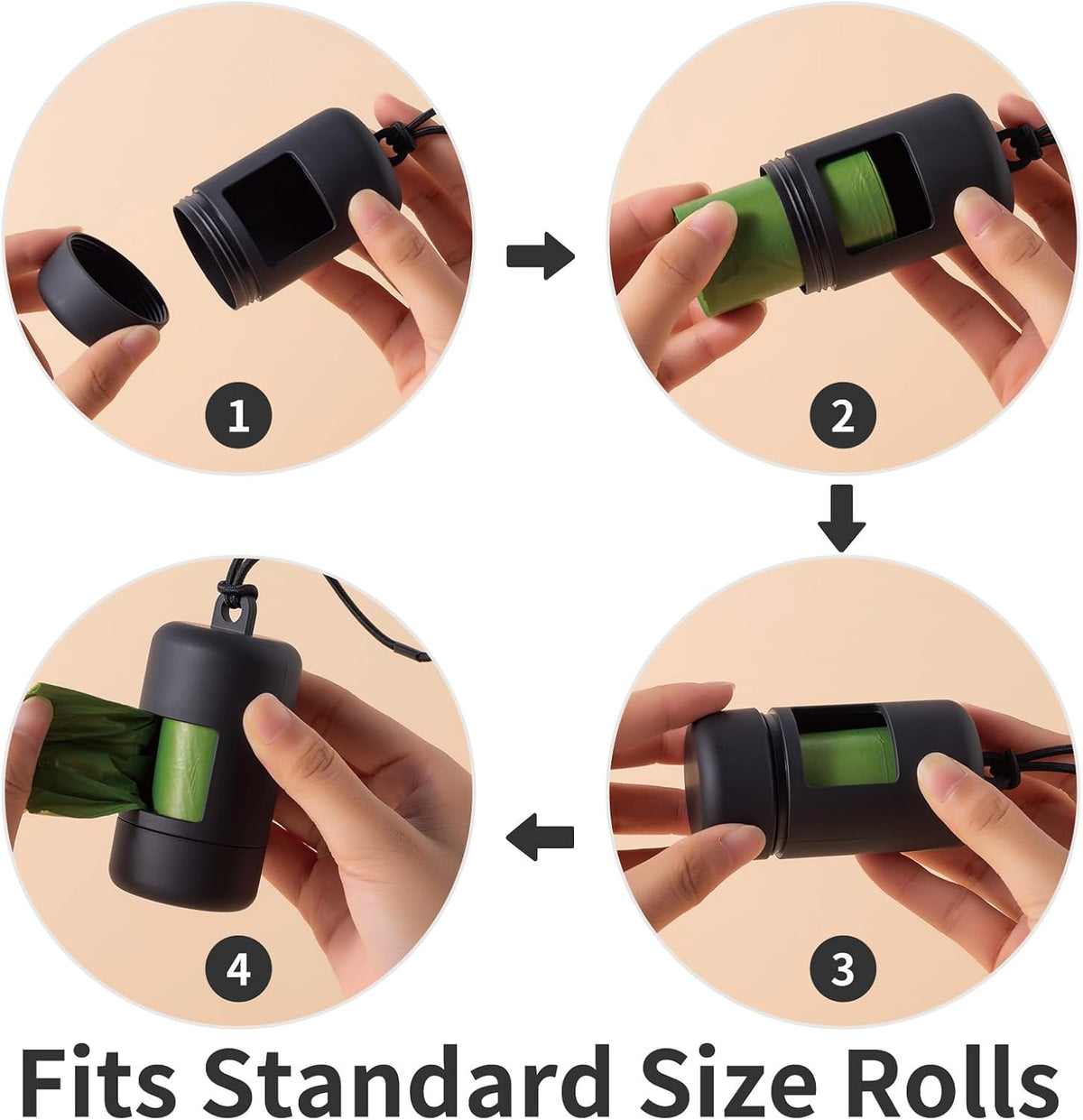 SLSON 3Pack Dog Poop Bag Holder for Leash Lightweight Pet Waste Bag - image 4