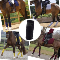 Horse Polo Leg Wraps Soft Fleece Wraps Equestrian Leg Bandage 4-Pack (Cob(8.2ft), Red)