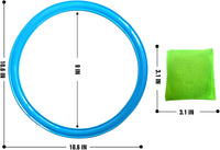 GOODLYSPORTS hopscotch rings and bean bag toss set with ten colorful rings and six bean bags - view 2