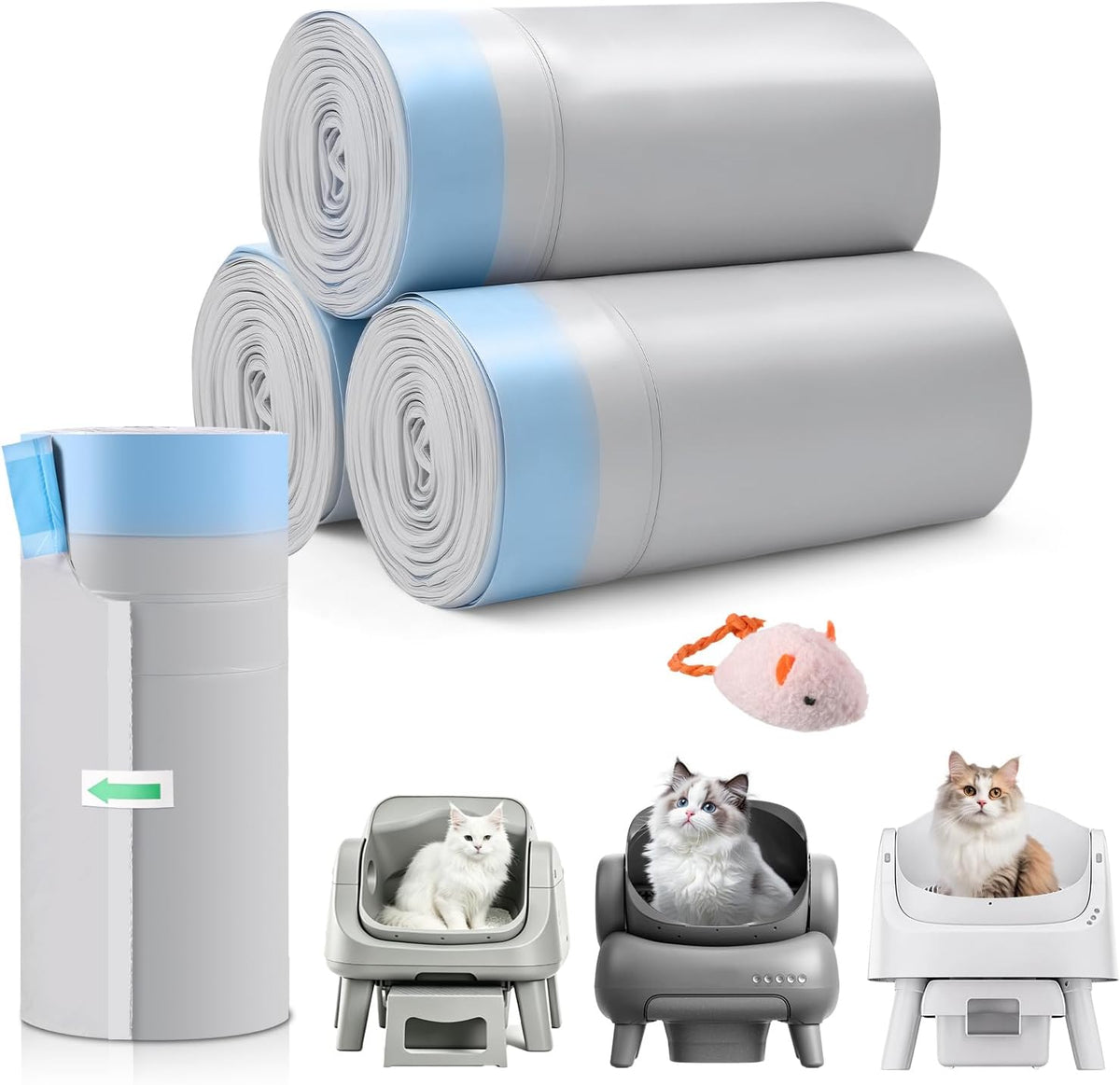 150 Count Automatic Cat Litter Box Bags fits Petpivot 11/12& NeakasaM1 – Daily Care for Cats - 1 Count (Pack of 80)