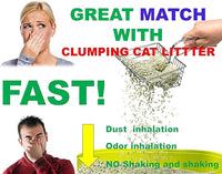 All Metal Litter Scoop, Solid Metal Sifter, Cat Litter Scoop Metal Jumbo, Cat Urine Scoop, Litter Scooper with Holder, Litter Scooper Holder, Jumbo Cat Litter Scoop Sifter Scooper Holder