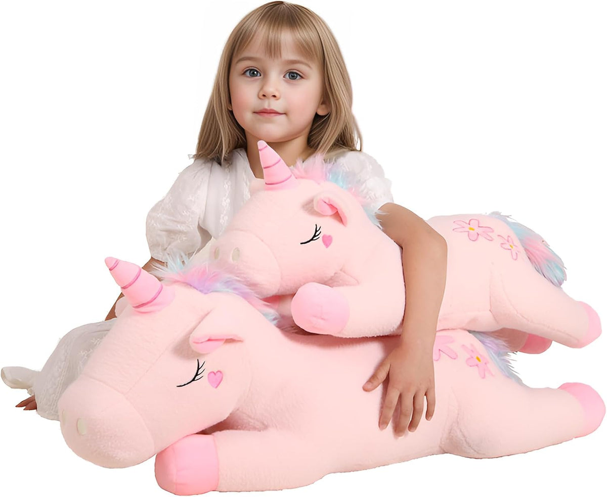 32inch Cute Giant Pink Unicorn Plush, Jumbo Soft Body Pillow Pet - 24 Inch Unicorn / 24 inch - image 3