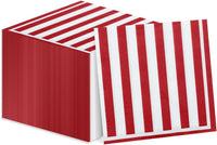 PIXHOTUL 100 pack red and white striped carnival paper napkins - view 9