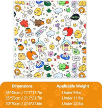 Magic Cat Wrap for Cutting Nails & Grooming, Self Adherent Fabric Wrap for Cats, Multi Functional Pet Grooming Towel Blanket, Wrap Snug and Groom for Cats, 21.7in, Under 11 Ibs