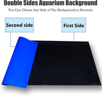 XCNO Aquarium Background for Fish Tank Wallpaper Black Blue Poster - Black Blue / 11.6" H x 33" L - image 4