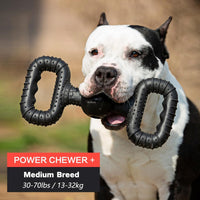Natural Rubber Dog Toys for Large Aggressive Chewers - Tug Toy - Black / Medium Breed (30 - 70 lb) - image 3