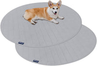 Washable Reusable Pee Pads for Dogs 2 Pack - 36" Round 2 Pack / Gray
