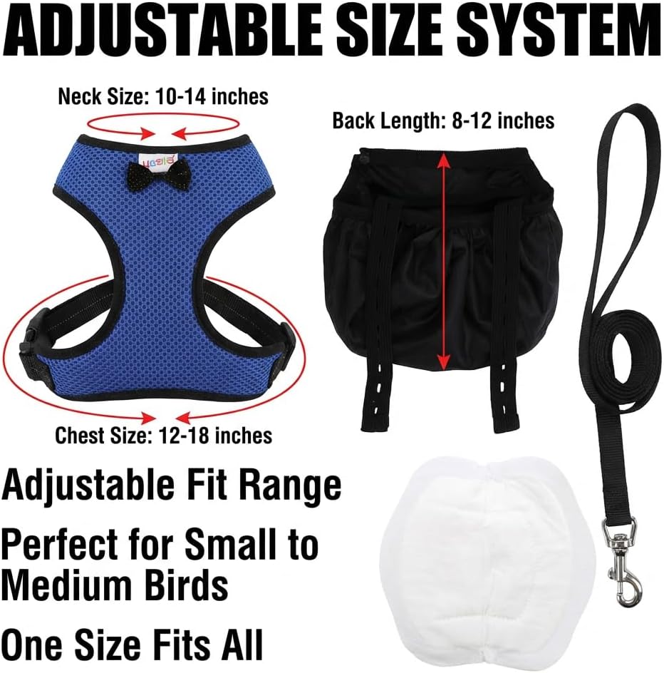 Adjustable Chicken Harness Diaper - Large / Blue - image 3