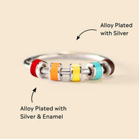 STORYJEWELLERY daughter spinner ring, silver fidget ring with message card - view 7