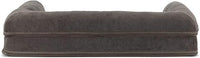 FurHaven Soft, Orthopedic Foam Sofa Dog Bed with Washable & Removable Cover - Sherpa/Chenille - Coffee, Dogs Up to 35 lbs - Medium