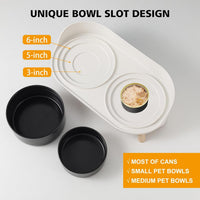 Elevated Ceramic Dog Bowl Set - Black / Small - image 3