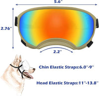 Medium Dog Sunglasses with Adjustable Strap UV Protection, Winproof Dog Puppy Sunglasses, Suitable for Medium Dog Pet Glasses, Dogs Eyes Protection,Soft Dog Goggles