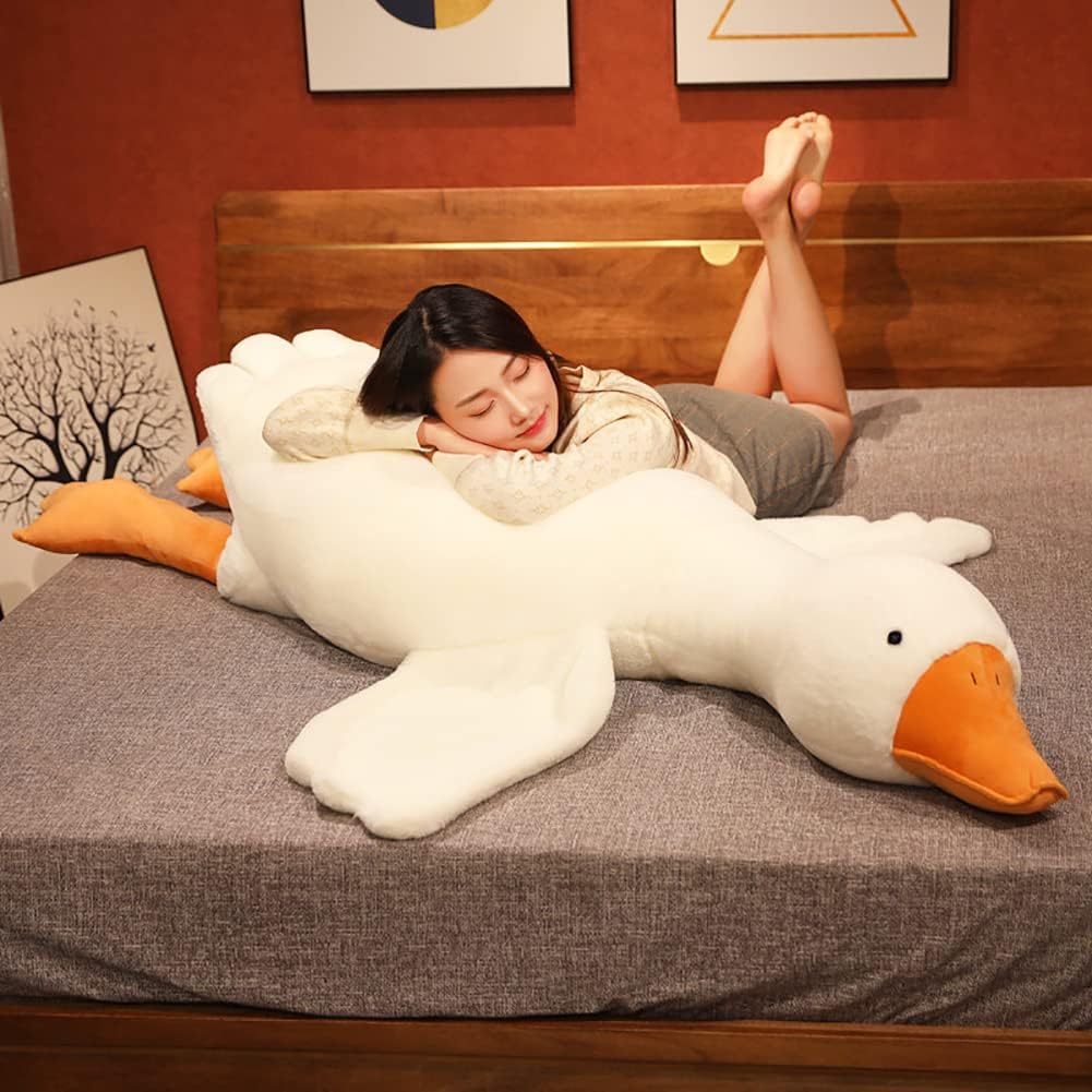 Srutirbo Giant White Goose Plush-63 in Soft Furry Swan Stuffed Animal - 20 in - image 2