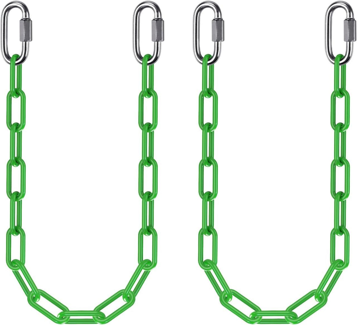 BeneLabel 40 inch yellow coated heavy duty hanging chains with carabiners - view 9