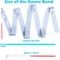 12PCS Red Dance Ribbons, Red Party Favors - Silver 12PCS - image 4