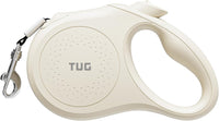 TUG Quest Retractable Dog Leash, 360° Tangle-Free - Cream / Medium