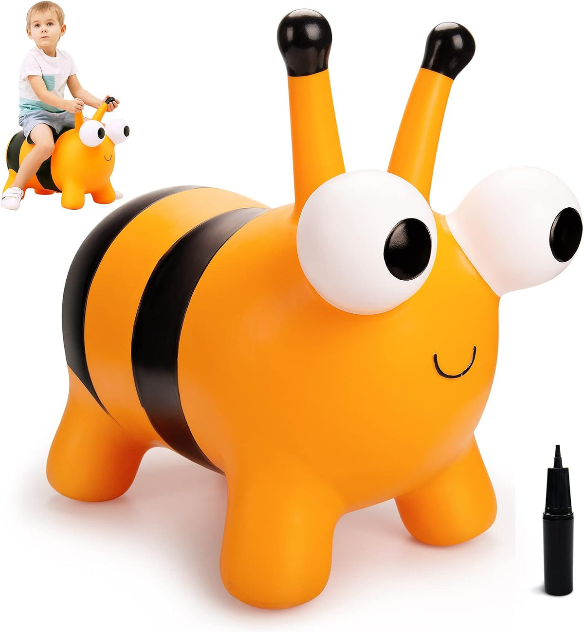 ZOOJOY Inflatable Horse Hopping Toy - Yellow Bee