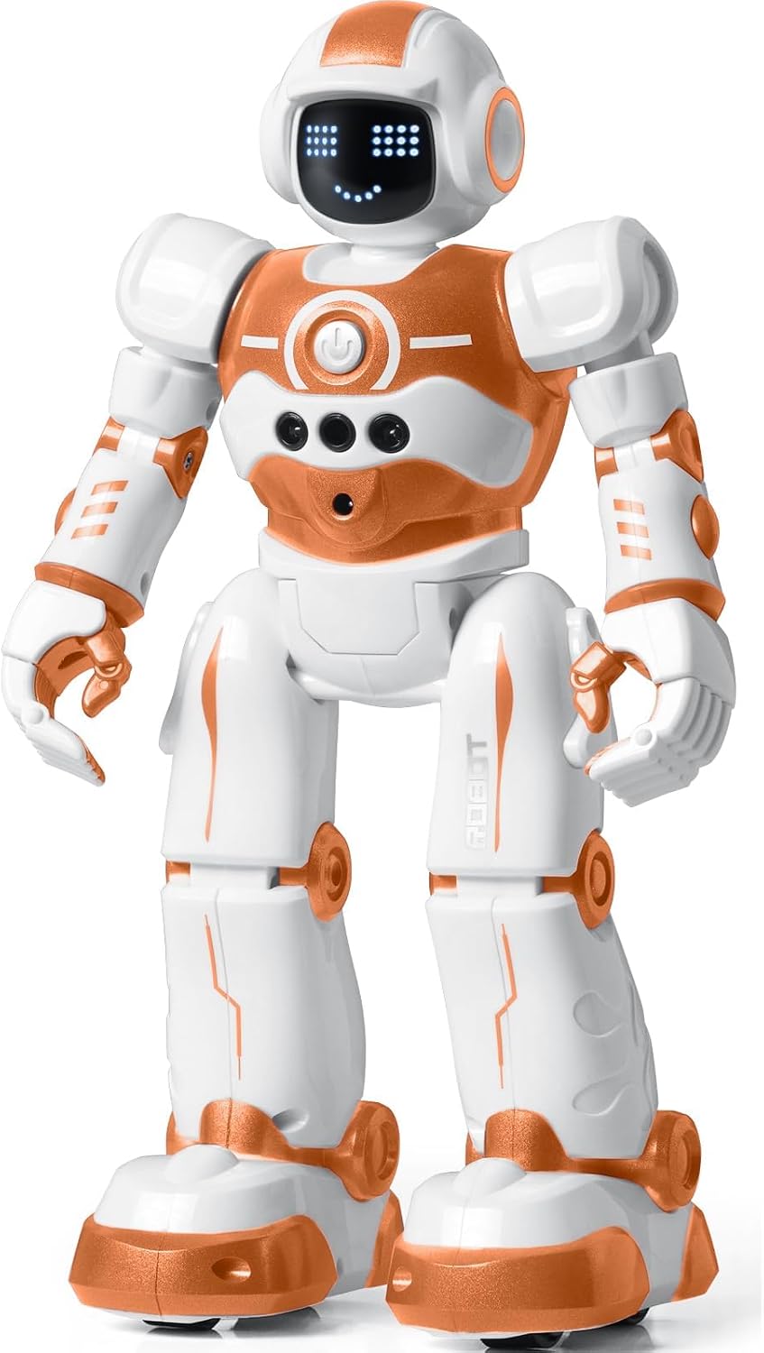 Robot Toys for Kids, Rechargeable Remote & Gesture Control Robots – Fun for Kids & Family - Orange