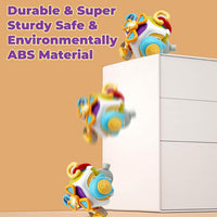 WYCYJU 10-sided busy cube for toddlers with spinner, steering wheel, gears and shift lever - view 6
