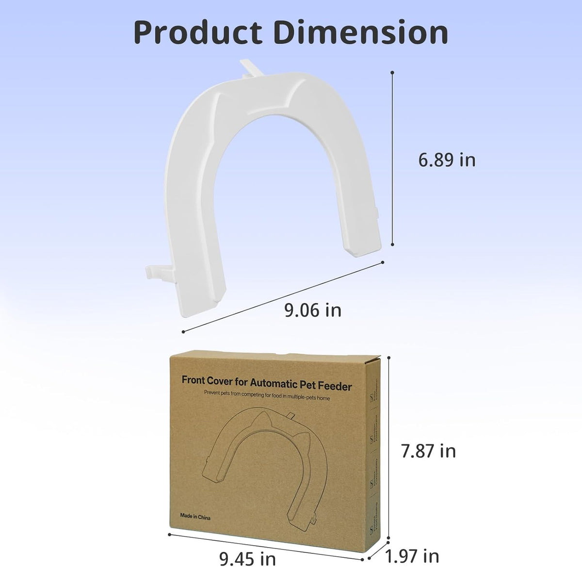 Rear Cover for Automatic Microchip Cat Pet Feeder - Front Cover / 1 Pack - image 3