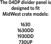 MidWest Homes for Pets Dog Crate Divider Panel for 54-inch Crates - Black / 20.7"L x 21.2"W x 0.6"H / Models 1630, 1630D, 1930DD - image 2