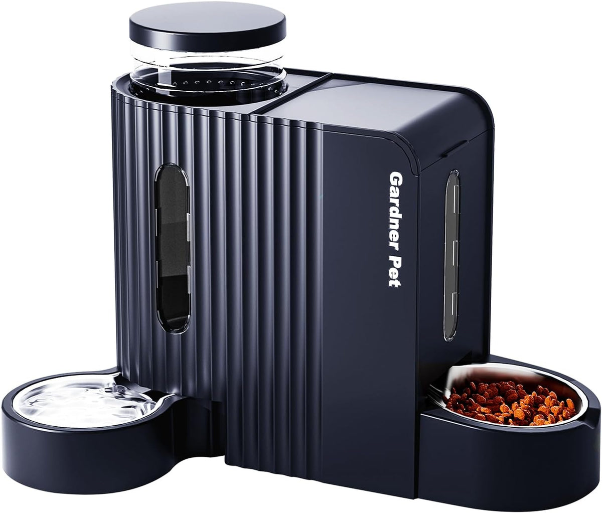Gravity Automatic Cat Feeder, Water & Food Dispenser Set - Large (0.8 Gallon x 2) / Dark Blue