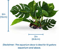 SunGrow Plastic Leaf Plant, Heavy-Duty Ceramic Base - 6 Inches / 1 - image 2