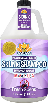 Bodhi Dog Skunk Shampoo | Skunk Smell Odor Remover Cleans & Deodorizes Using Essential Oils - Skunk Shampoo / 128 Fl Oz