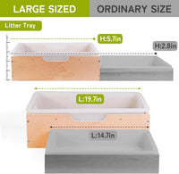 3 in 1 Extra Large Rabbit Hay Feeder with Litter Box - brown / Extra Large (3 in 1) - image 4