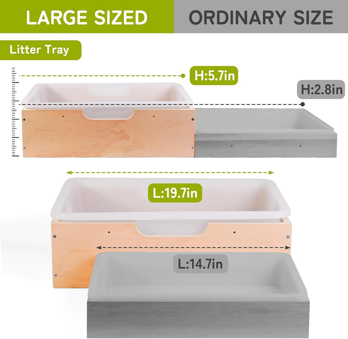 3 in 1 Extra Large Rabbit Hay Feeder with Litter Box - brown / Extra Large (3 in 1) - image 4