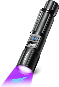 Black Light Flashlight, 2N1 UV＆White Light with LCD Display